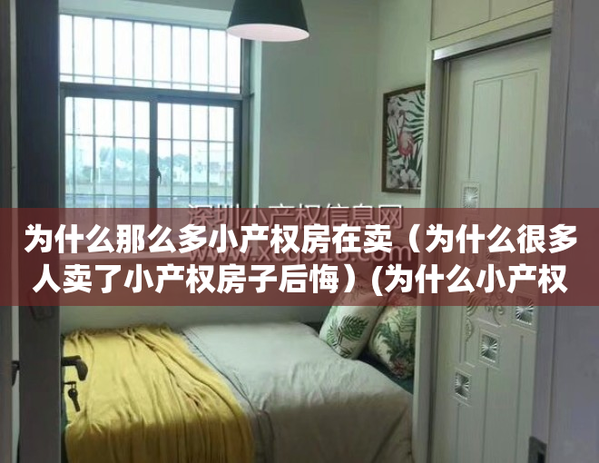 为什么那么多小产权房在卖（为什么很多人卖了小产权房子后悔）(为什么小产权房国家还让他们迠)