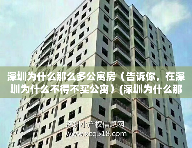 深圳为什么那么多公寓房（告诉你，在深圳为什么不得不买公寓）(深圳为什么那么多人买公寓)