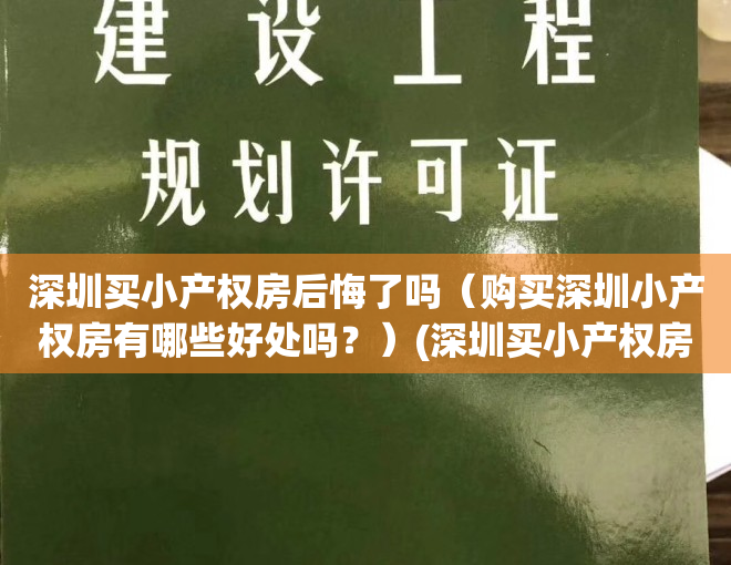 深圳买小产权房后悔了吗（购买深圳小产权房有哪些好处吗？）(深圳买小产权房安全吗)