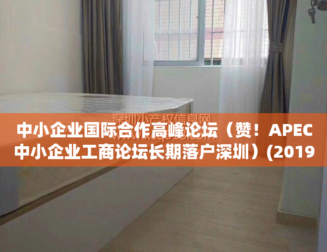 中小企业国际合作高峰论坛（赞！APEC中小企业工商论坛长期落户深圳）(2019年apec中小企业工商论坛)