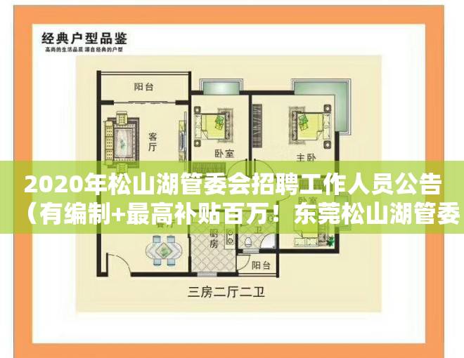 2020年松山湖管委会招聘工作人员公告（有编制+最高补贴百万！东莞松山湖管委会下属事业单位公开招聘博士）