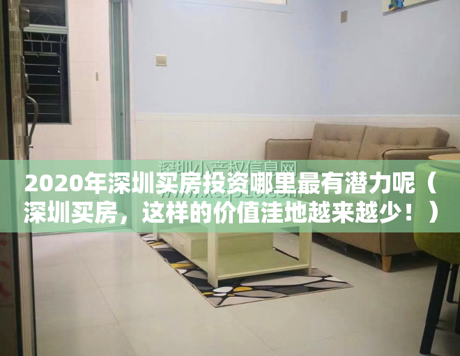 2020年深圳买房投资哪里最有潜力呢（深圳买房，这样的价值洼地越来越少！）