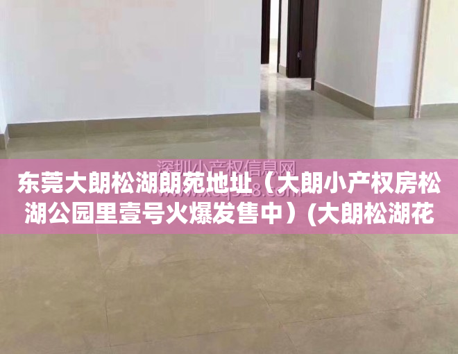 东莞大朗松湖朗苑地址（大朗小产权房松湖公园里壹号火爆发售中）(大朗松湖花园)