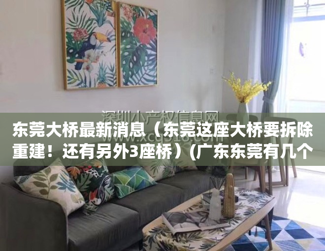 东莞大桥最新消息（东莞这座大桥要拆除重建！还有另外3座桥）(广东东莞有几个大桥)