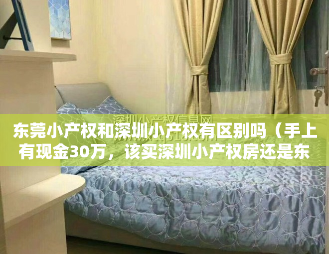 东莞小产权和深圳小产权有区别吗（手上有现金30万，该买深圳小产权房还是东莞红本？）