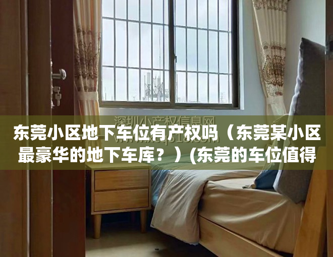 东莞小区地下车位有产权吗（东莞某小区最豪华的地下车库？）(东莞的车位值得投资吗)