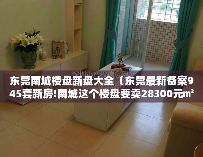 东莞南城楼盘新盘大全（东莞最新备案945套新房!南城这个楼盘要卖28300元㎡）
