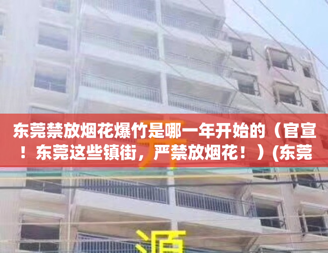 东莞禁放烟花爆竹是哪一年开始的（官宣！东莞这些镇街，严禁放烟花！）(东莞禁鞭炮吗)