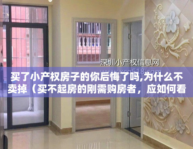 买了小产权房子的你后悔了吗,为什么不卖掉（买不起房的刚需购房者，应如何看待小产权房这一剂“救命毒药”？）