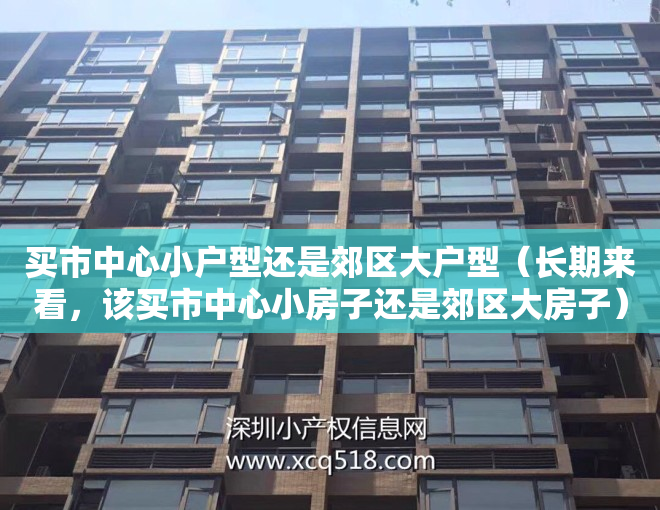 买市中心小户型还是郊区大户型（长期来看，该买市中心小房子还是郊区大房子）