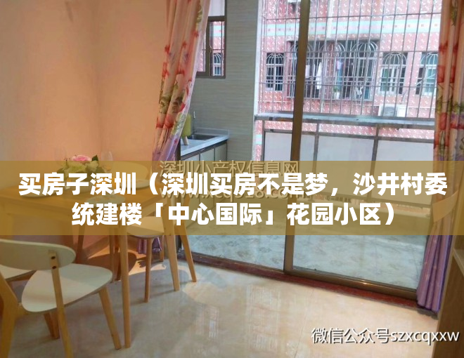 买房子深圳（深圳买房不是梦，沙井村委统建楼「中心国际」花园小区）