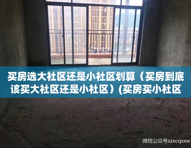 买房选大社区还是小社区划算（买房到底该买大社区还是小社区）(买房买小社区还是大社区好)
