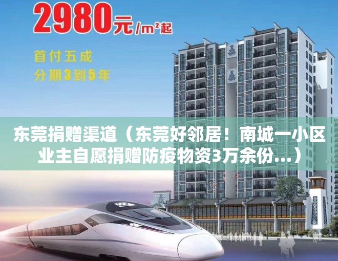 东莞捐赠渠道（东莞好邻居！南城一小区业主自愿捐赠防疫物资3万余份…）