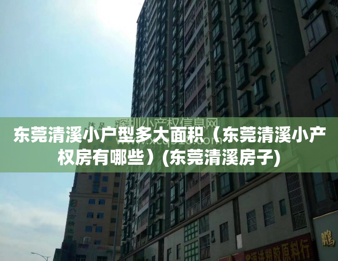 东莞清溪小户型多大面积（东莞清溪小产权房有哪些）(东莞清溪房子)