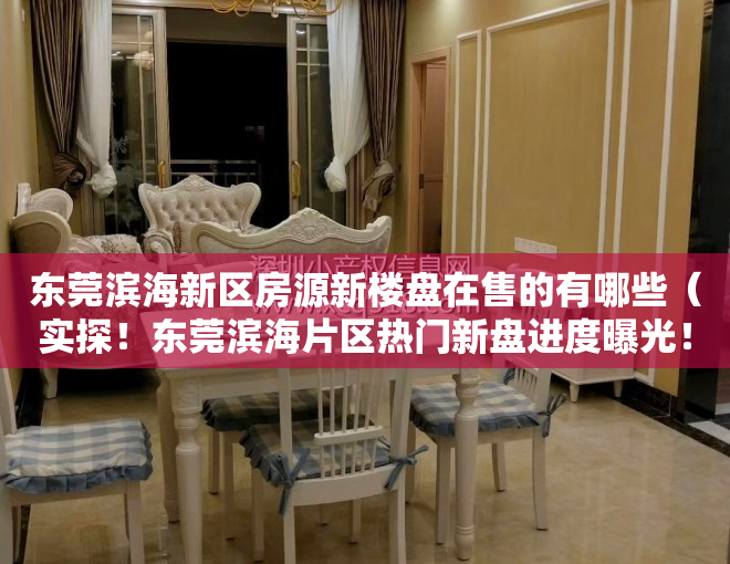 东莞滨海新区房源新楼盘在售的有哪些（实探！东莞滨海片区热门新盘进度曝光！最快入市的是……）