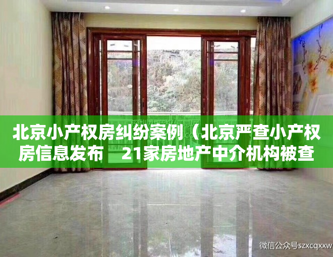北京小产权房纠纷案例（北京严查小产权房信息发布　21家房地产中介机构被查处）