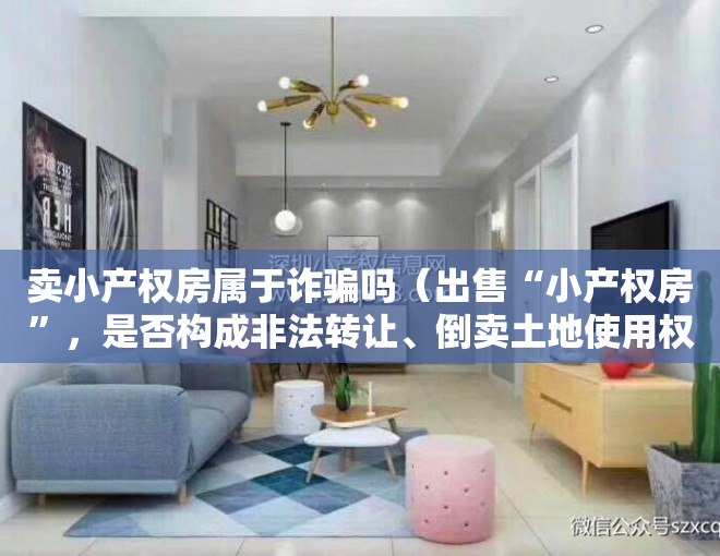 卖小产权房属于诈骗吗（出售“小产权房”，是否构成非法转让、倒卖土地使用权罪？）