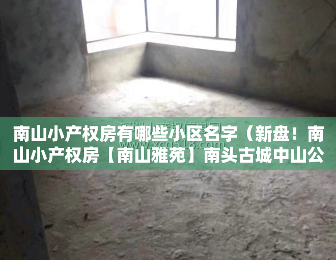 南山小产权房有哪些小区名字（新盘！南山小产权房【南山雅苑】南头古城中山公园0距离、12号线中山公园站步行500）