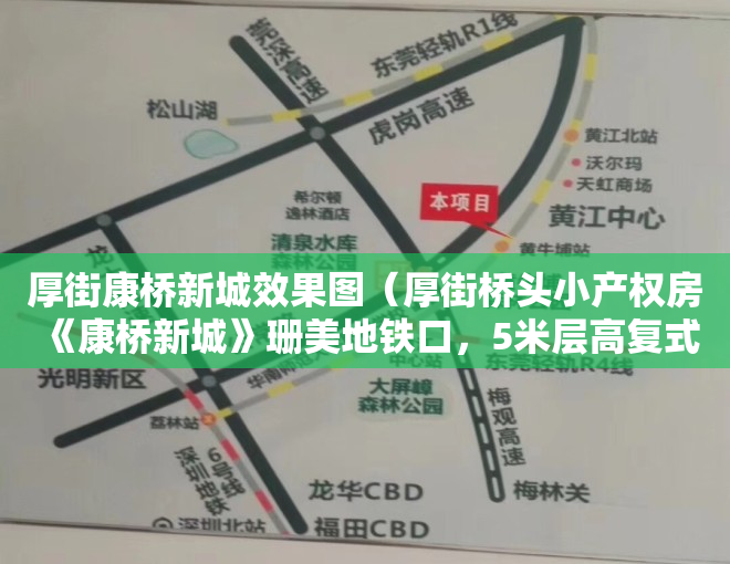 厚街康桥新城效果图（厚街桥头小产权房《康桥新城》珊美地铁口，5米层高复式，带车库）