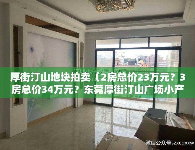 厚街汀山地块拍卖（2房总价23万元？3房总价34万元？东莞厚街汀山广场小产权新盘【汇潮公馆】）