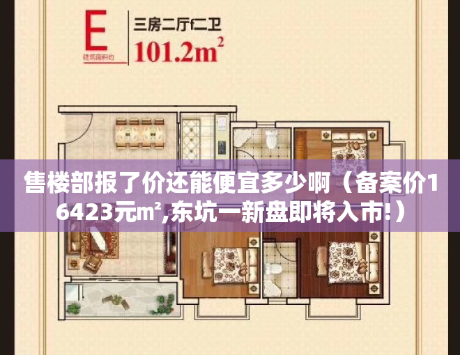 售楼部报了价还能便宜多少啊（备案价16423元㎡,东坑一新盘即将入市!）