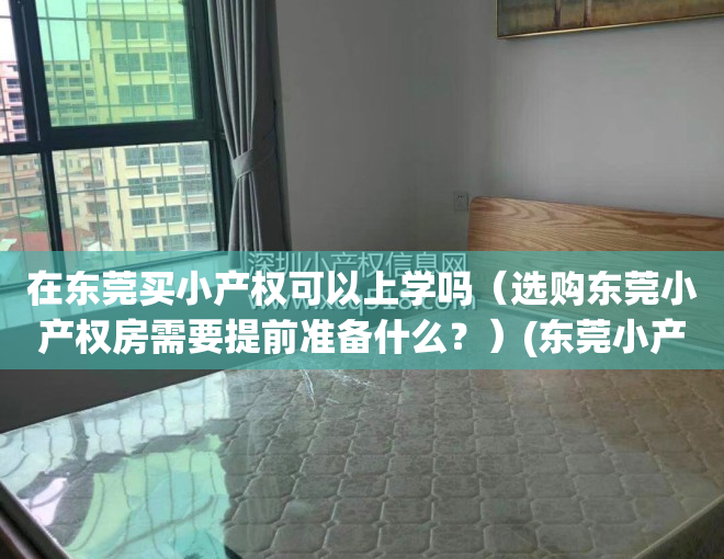 在东莞买小产权可以上学吗（选购东莞小产权房需要提前准备什么？）(东莞小产权可以落户吗)