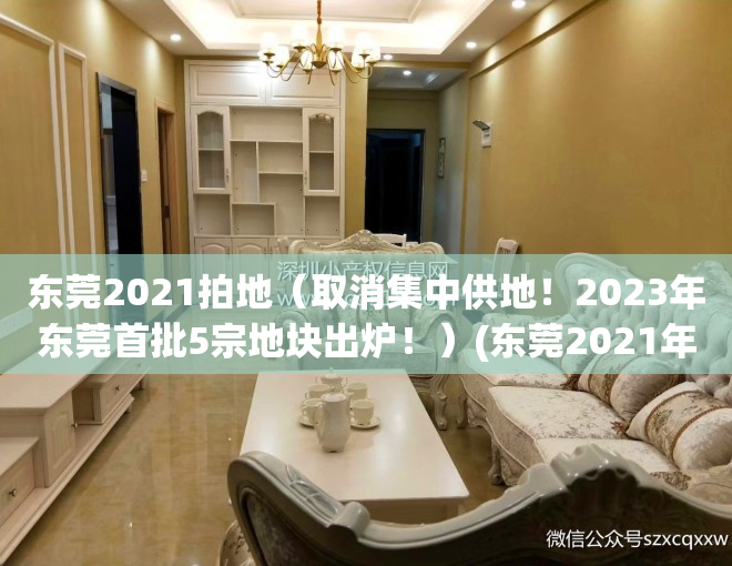 东莞2021拍地（取消集中供地！2023年东莞首批5宗地块出炉！）(东莞2021年土拍计划)