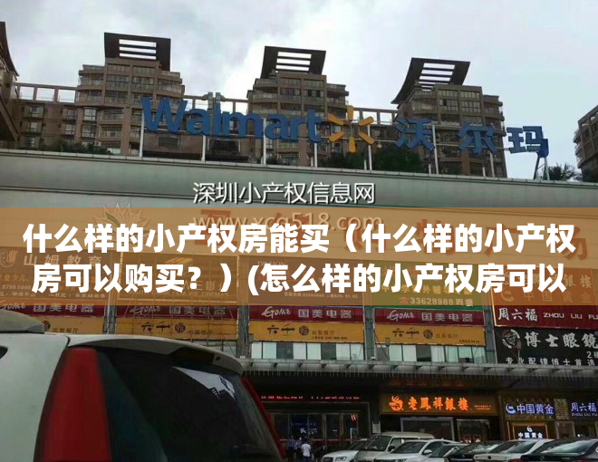 什么样的小产权房能买（什么样的小产权房可以购买？）(怎么样的小产权房可以买)