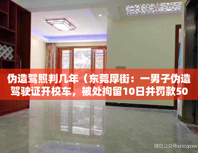 伪造驾照判几年（东莞厚街：一男子伪造驾驶证开校车，被处拘留10日并罚款500元）