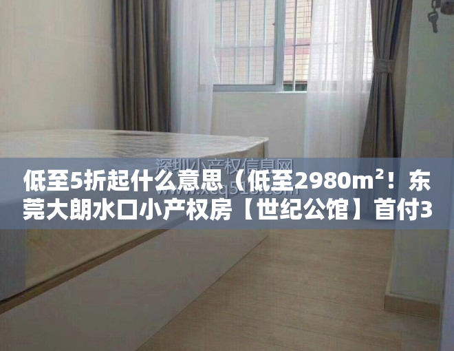 低至5折起什么意思（低至2980m²！东莞大朗水口小产权房【世纪公馆】首付3成唯一可分期15年楼盘）