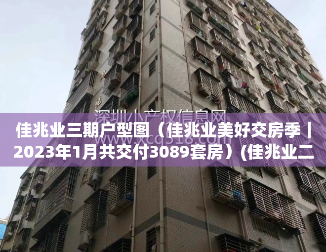 佳兆业三期户型图（佳兆业美好交房季｜2023年1月共交付3089套房）(佳兆业二期户型图)