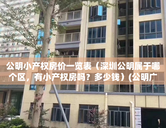 公明小产权房价一览表（深圳公明属于哪个区，有小产权房吗？多少钱）(公明广场附近小产权)