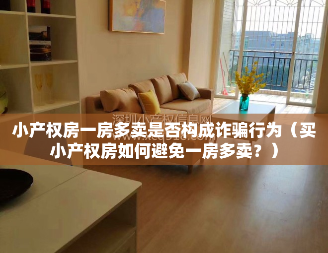 小产权房一房多卖是否构成诈骗行为（买小产权房如何避免一房多卖？）