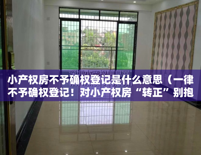 小产权房不予确权登记是什么意思（一律不予确权登记！对小产权房“转正”别抱幻想了）