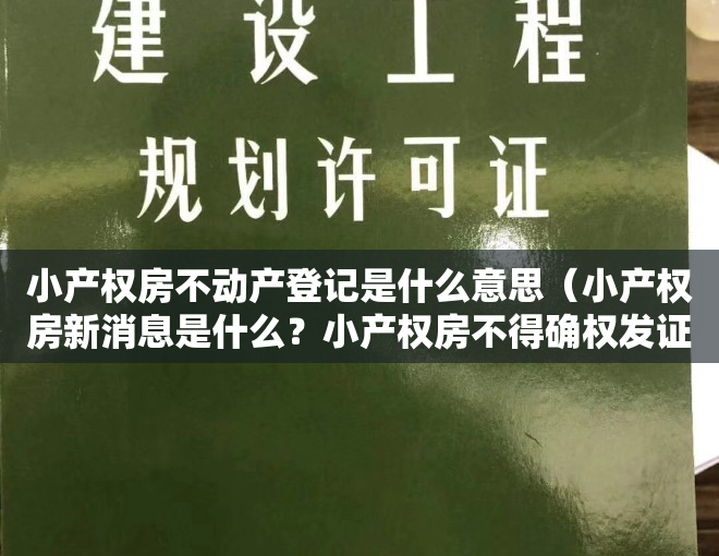 小产权房不动产登记是什么意思（小产权房新消息是什么？小产权房不得确权发证）