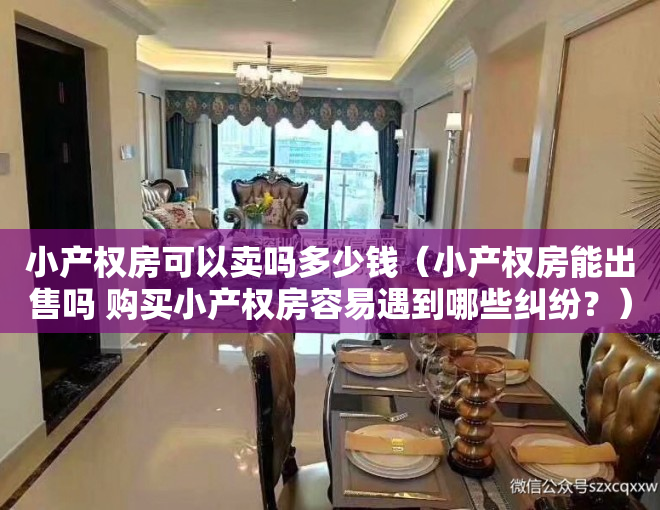 小产权房可以卖吗多少钱（小产权房能出售吗 购买小产权房容易遇到哪些纠纷？）