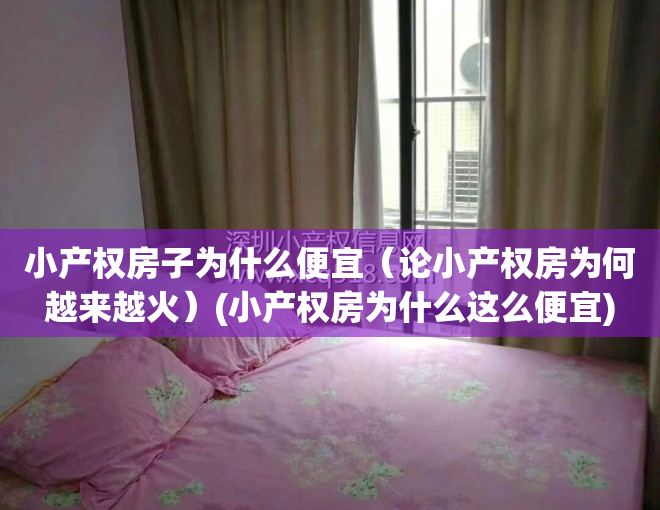 小产权房子为什么便宜（论小产权房为何越来越火）(小产权房为什么这么便宜)