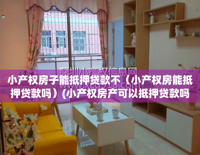 小产权房子能抵押贷款不（小产权房能抵押贷款吗）(小产权房产可以抵押贷款吗)