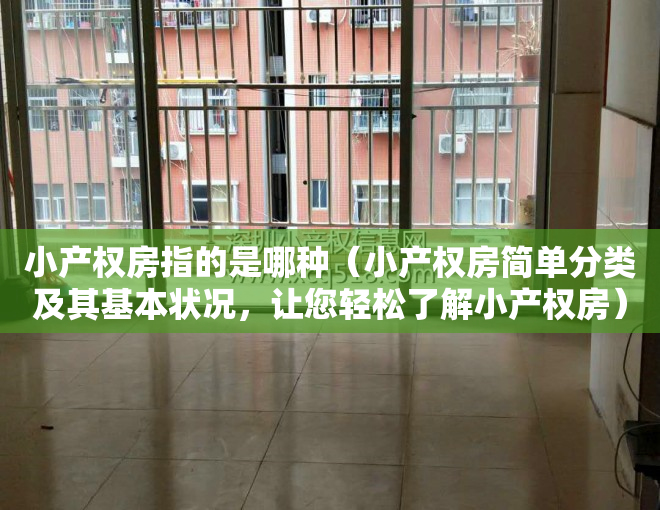 小产权房指的是哪种（小产权房简单分类及其基本状况，让您轻松了解小产权房）