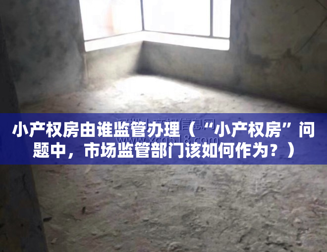 小产权房由谁监管办理（“小产权房”问题中，市场监管部门该如何作为？）