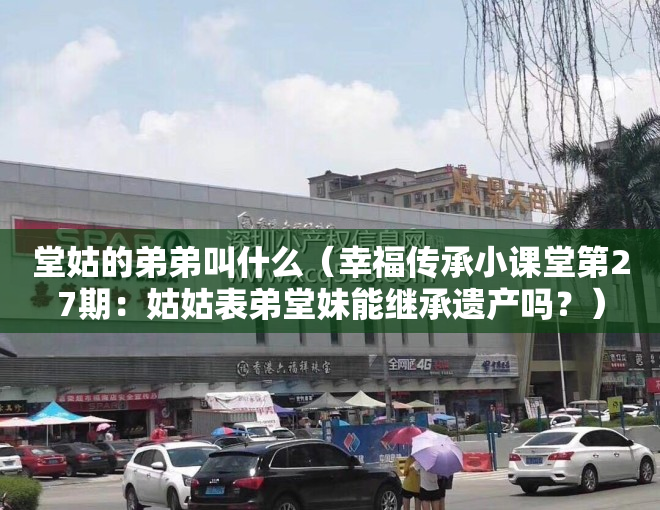 堂姑的弟弟叫什么（幸福传承小课堂第27期：姑姑表弟堂妹能继承遗产吗？）