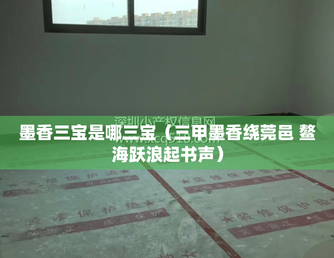 墨香三宝是哪三宝（三甲墨香绕莞邑 鳌海跃浪起书声）