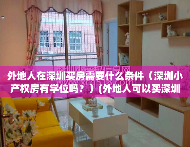 外地人在深圳买房需要什么条件（深圳小产权房有学位吗？）(外地人可以买深圳小产权房吗)