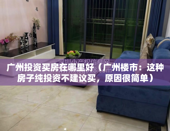 广州投资买房在哪里好（广州楼市：这种房子纯投资不建议买，原因很简单）
