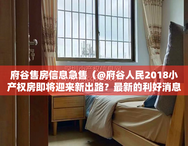 府谷售房信息急售（@府谷人民2018小产权房即将迎来新出路？最新的利好消息都在这儿！）