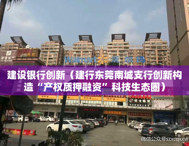 建设银行创新（建行东莞南城支行创新构造“产权质押融资”科技生态圈）