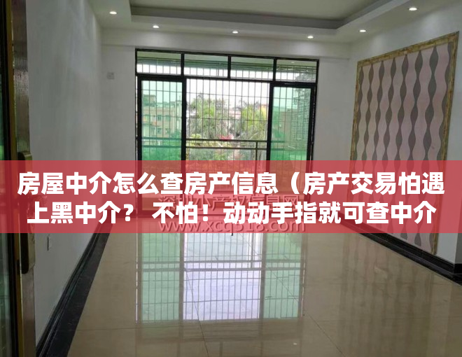 房屋中介怎么查房产信息（房产交易怕遇上黑中介？ 不怕！动动手指就可查中介信用啦）