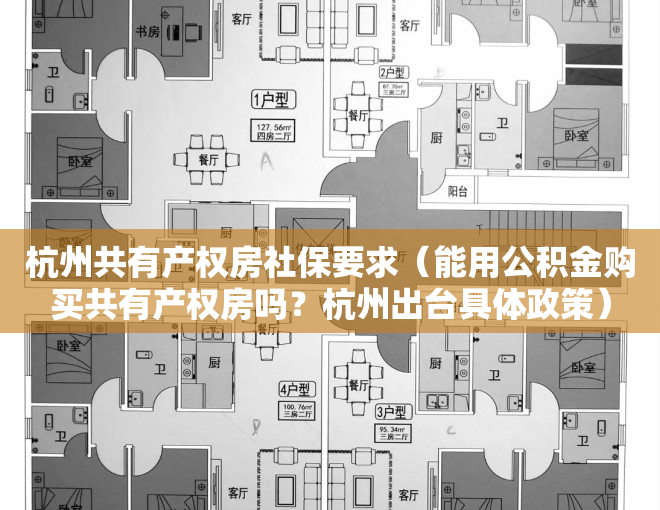杭州共有产权房社保要求（能用公积金购买共有产权房吗？杭州出台具体政策）