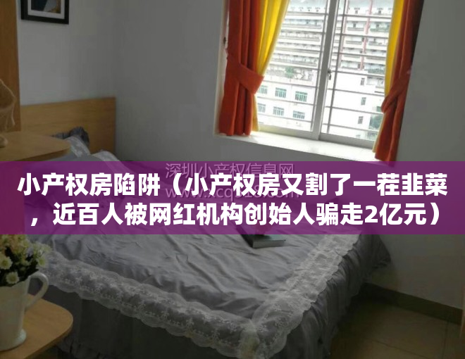 小产权房陷阱（小产权房又割了一茬韭菜，近百人被网红机构创始人骗走2亿元）