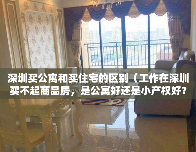 深圳买公寓和买住宅的区别（工作在深圳买不起商品房，是公寓好还是小产权好？）